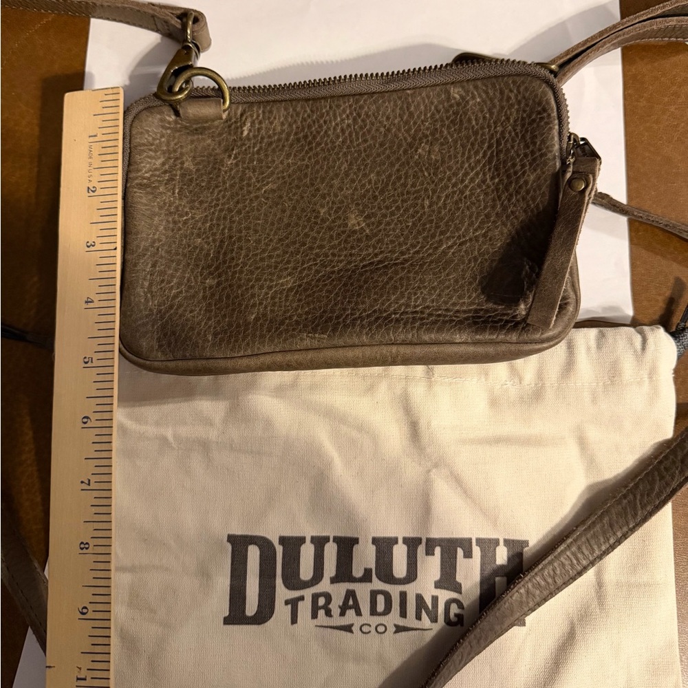 Duluth Trading Co Brown Leather Crossbody Bag - Picture 3 of 4